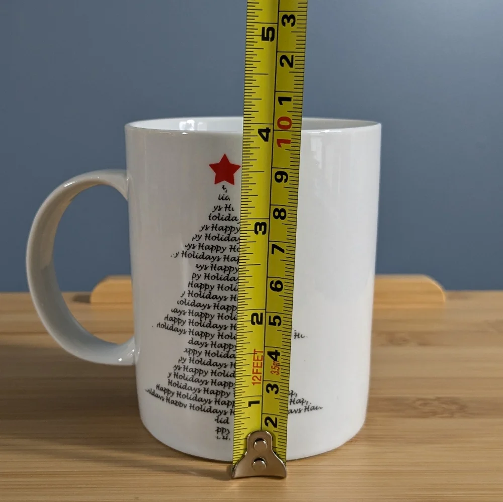 ❤️ Happy Holidays Christmas tree text mug